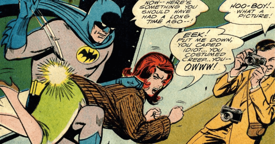 Batman dando tapa na bunda de uma mulher