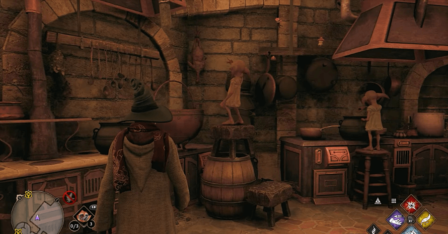 As cozinhas em Hogwarts Legacy podem ser visitadas